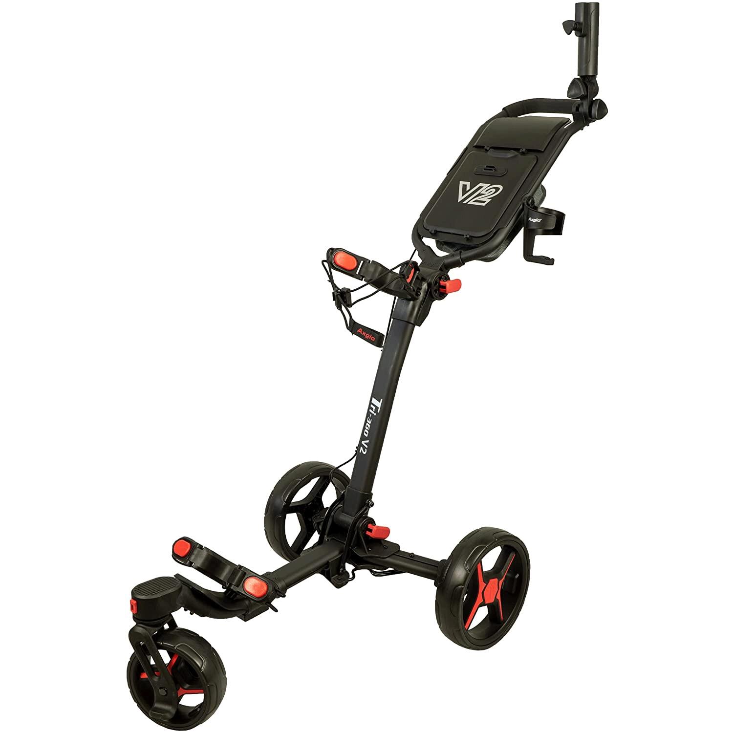 AXGLO AXGLO TRI-360 V2 GOLF PUSH TROLLEY – WHITE / GREY