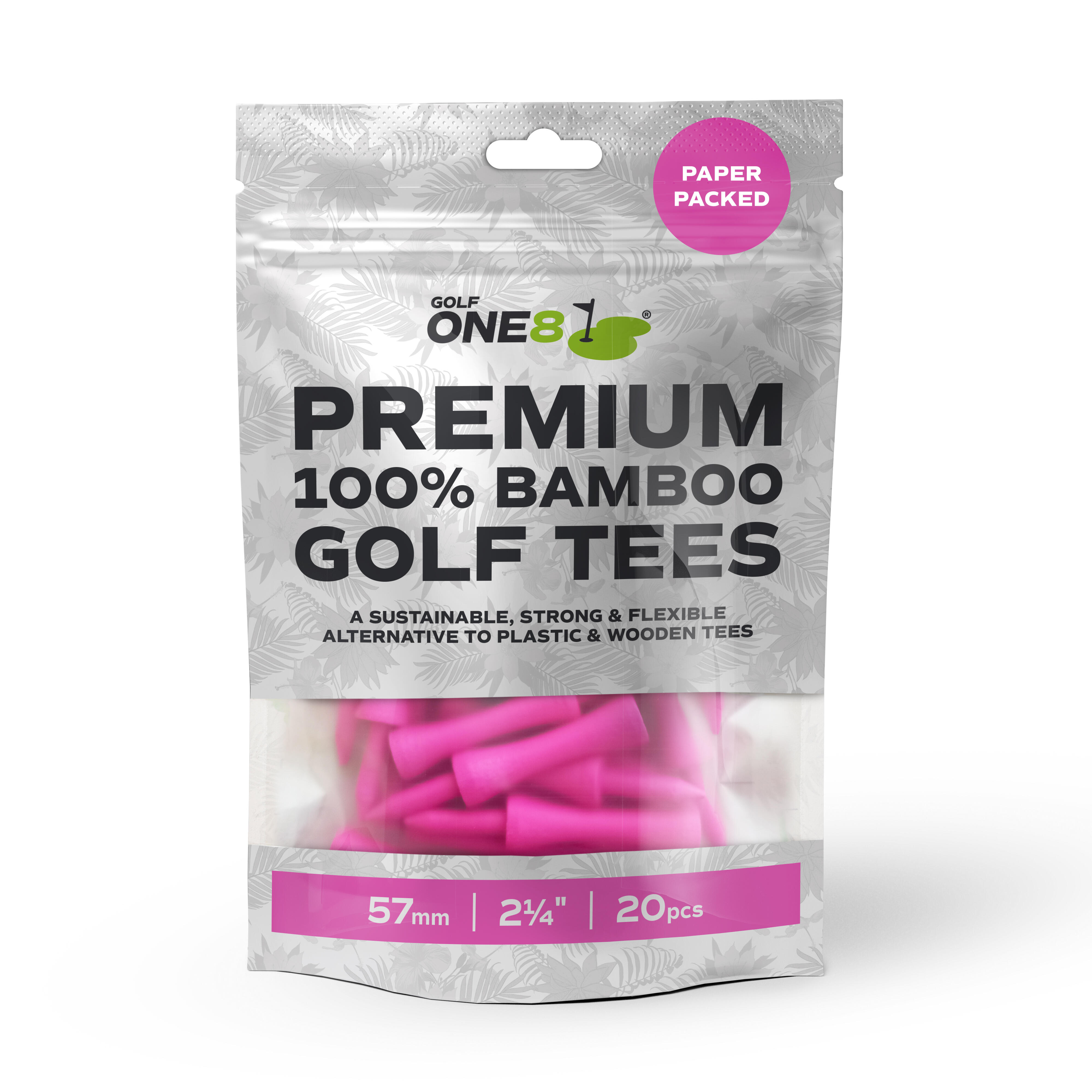 GOLF ONE8 Golf One8 Premium tees: tough, flexible bamboo for a superior golf game