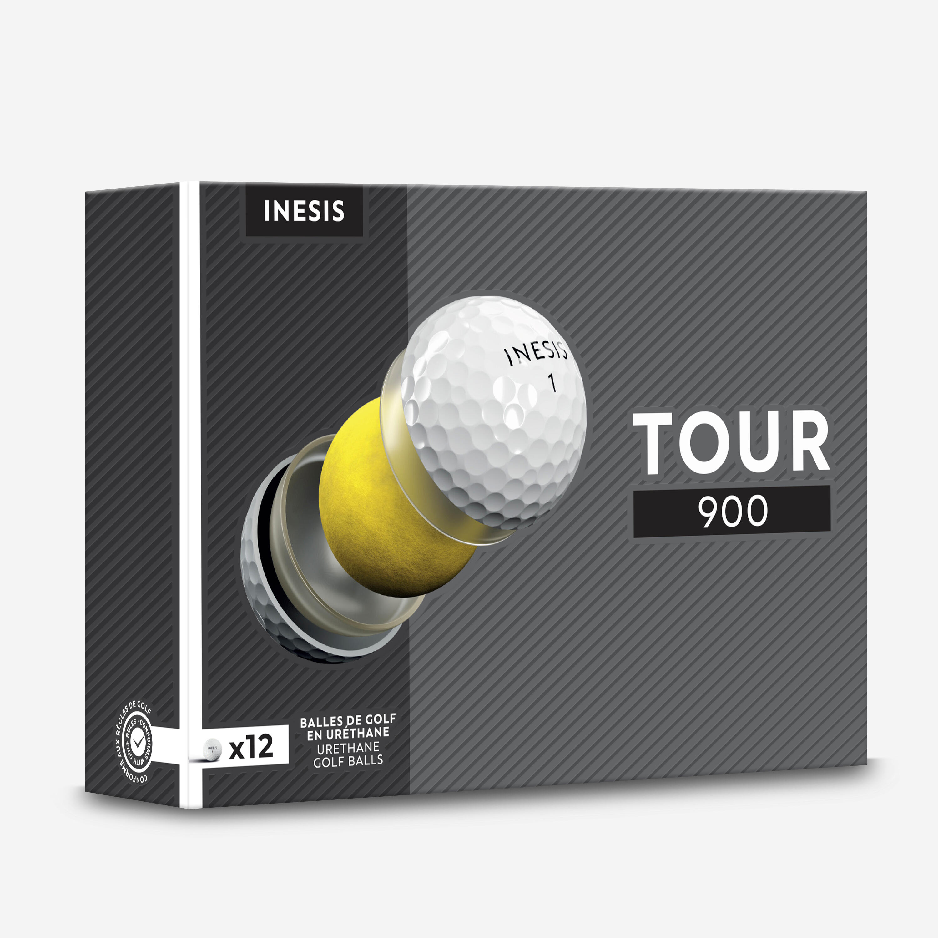 INESIS GOLF BALLS x12 - INESIS TOUR 900 WHITE