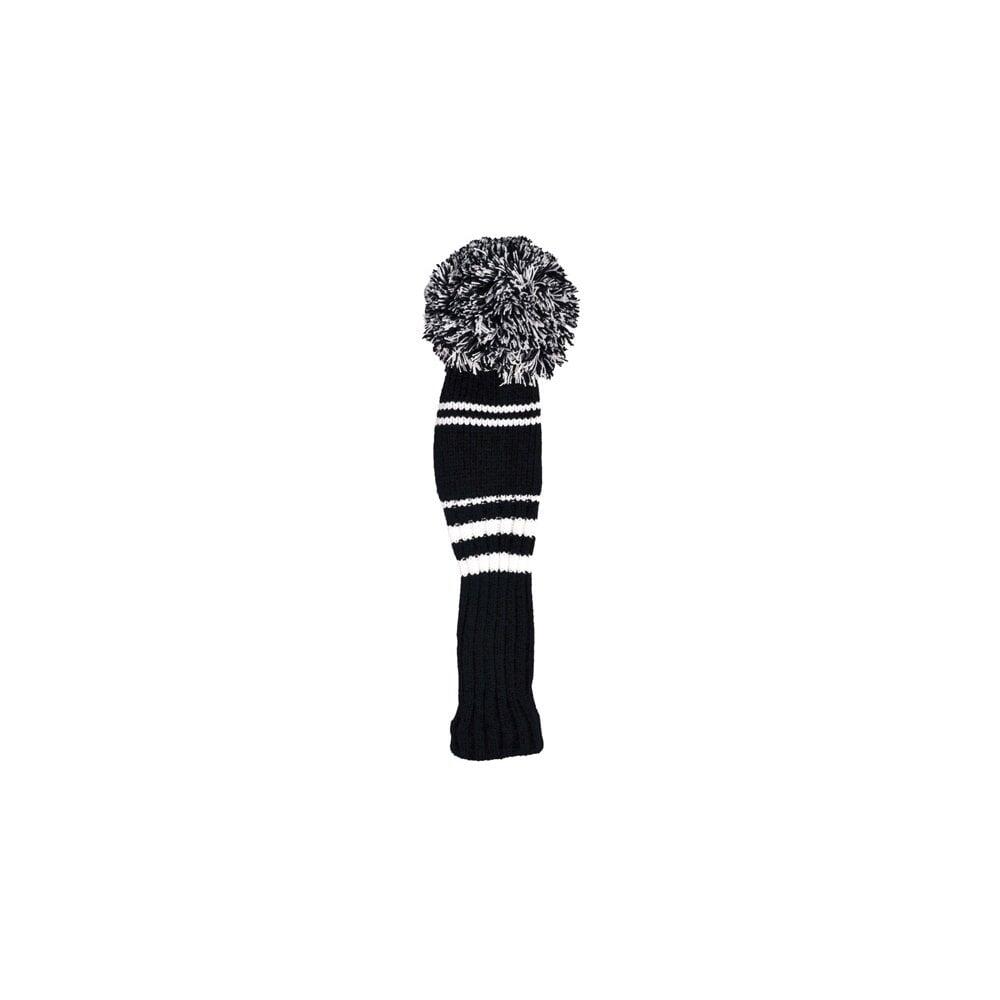 LONGRIDGE Pom Pom Headcover - Black/White - Fairway Wood