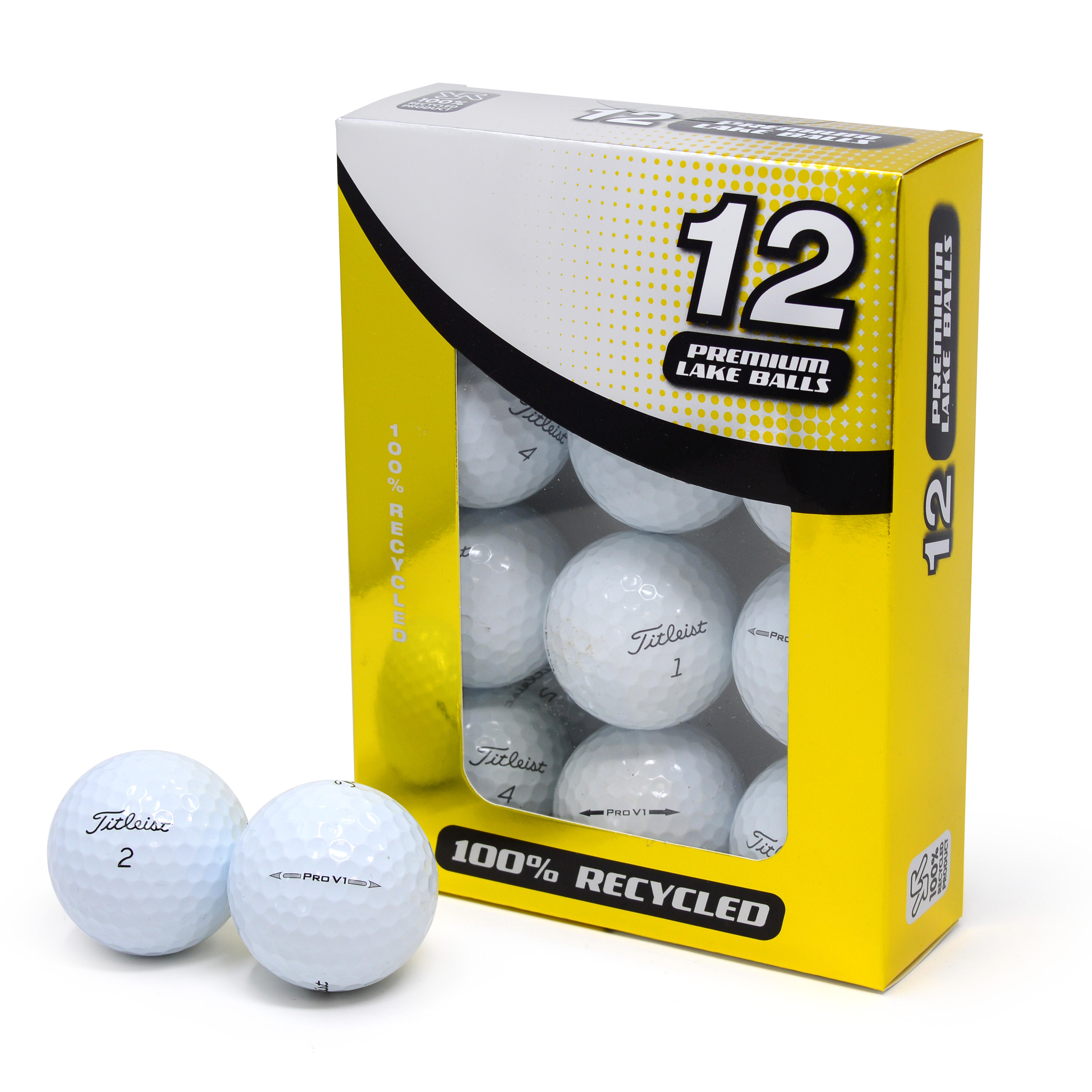 SECOND CHANCE Titleist Pro V1 Lake Golf Balls - White (12 Pack)
