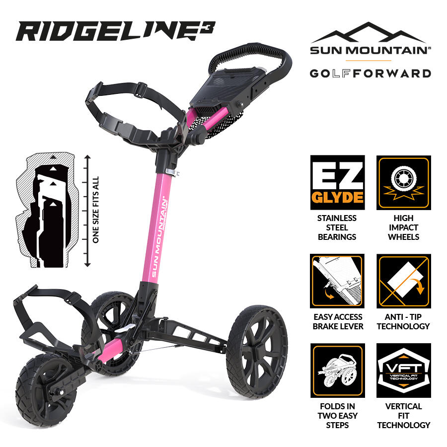 SUN MOUNTAIN Ridgeline 3 Cart - Pink