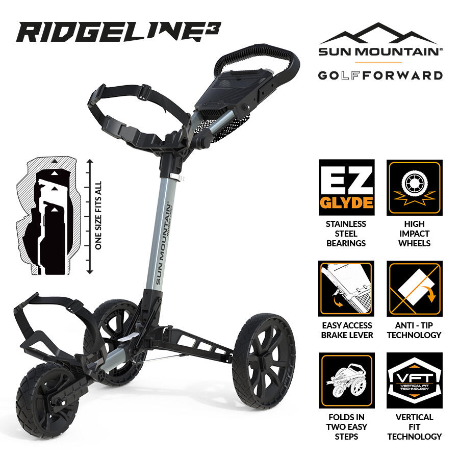SUN MOUNTAIN Ridgeline 3 Cart - Silver