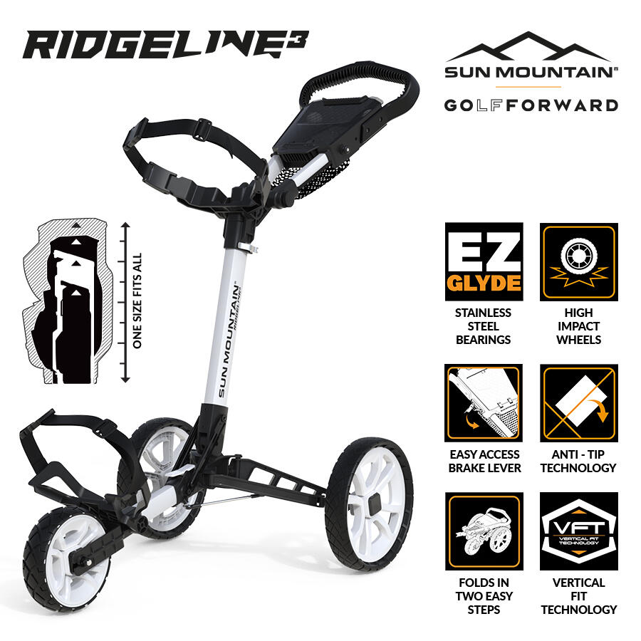 SUN MOUNTAIN Ridgeline 3 Cart - White